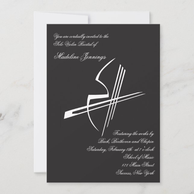Violin Impressions Recital Invitation (Front)