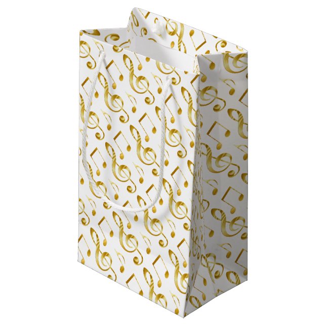Violin key elegant small gift bag (Front Angled)