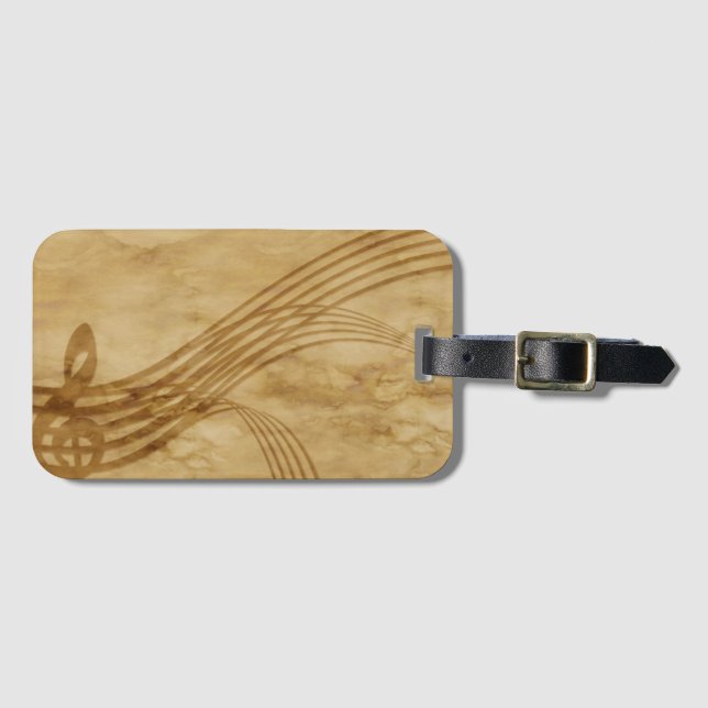 Violin key luggage tag (Front Horizontal)