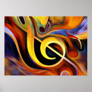 Violin key poster