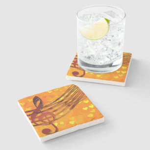 Violin key stone coaster