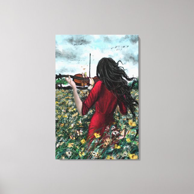 Violin Lady Canvas Print Summer Sonata (Front)