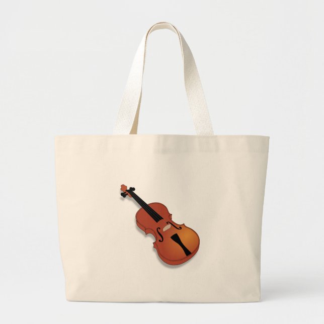 Violin Large Tote Bag (Front)