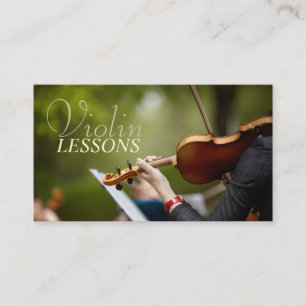 Violin Lessons, Instructor, Music Business Card
