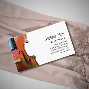 Violin Lessons Professional Musician Violinist  Business Card