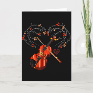 Violin Love Heart Violinist Valentines Day Gift Vi Card