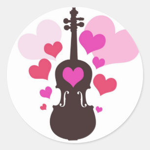 Violin Love Stickers
