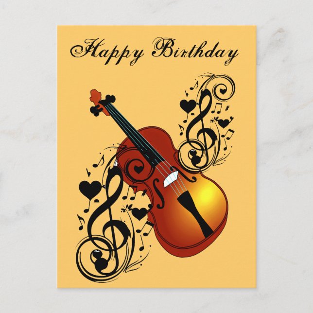 Violin,Lover at Heart_ Postcard (Front)