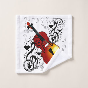 Violin-Lover at Heart_ Wash Cloth