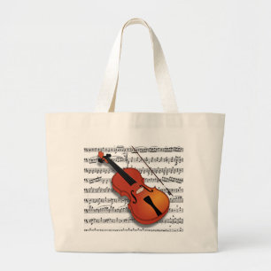 Violin Lover_ Large Tote Bag