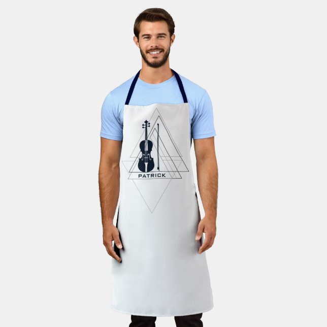 Violin minimal negative space Modern Violinist Apron (Worn)