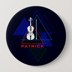 Violin minimalist negative space Dark Violinist 10 Cm Round Badge