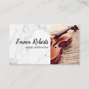 Violin Music Instructor Business Card