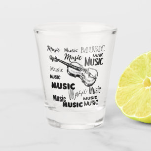violin Music , instrument, lovers  Shot Glass