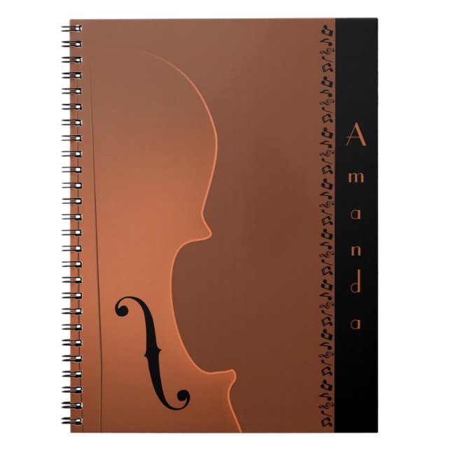 Violin Music Instrument (medium) Notebook (Front)
