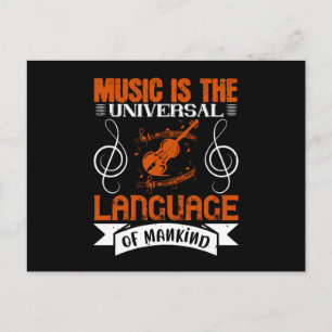 Violin - Music Is The Universal Language Postcard