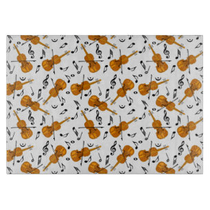 Violin Music Note Pattern Cutting Board