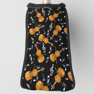 Violin Music Note Pattern Golf Head Cover