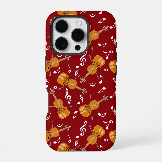 Violin Music Note Pattern iPhone Case (Back)