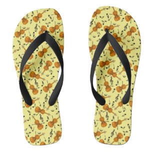 Violin Music Note Pattern Jandals