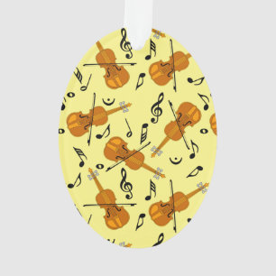 Violin Music Note Pattern Ornament
