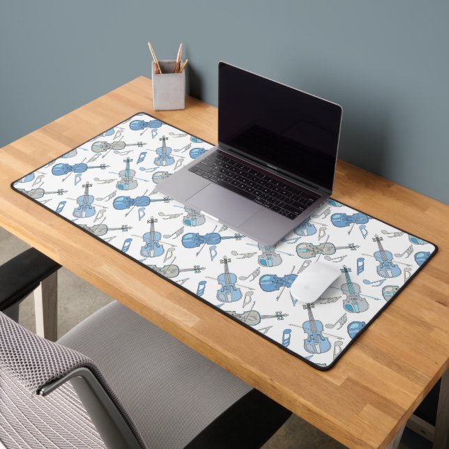 Violin Music Notes Desk Mat (Office 2)