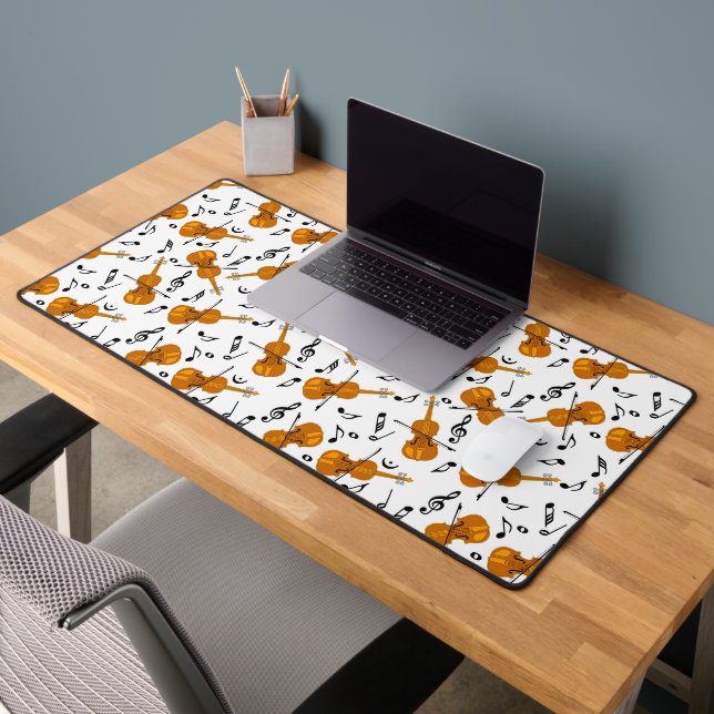 Violin Music Notes Desk Mat (Office 2)
