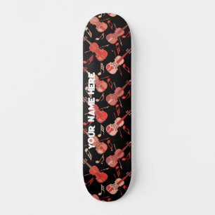 Violin Music Notes Skateboard
