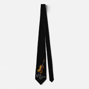VIOLIN & MUSIC NOTES TIE