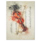 Violin Music Notes Watercolor Decoupage