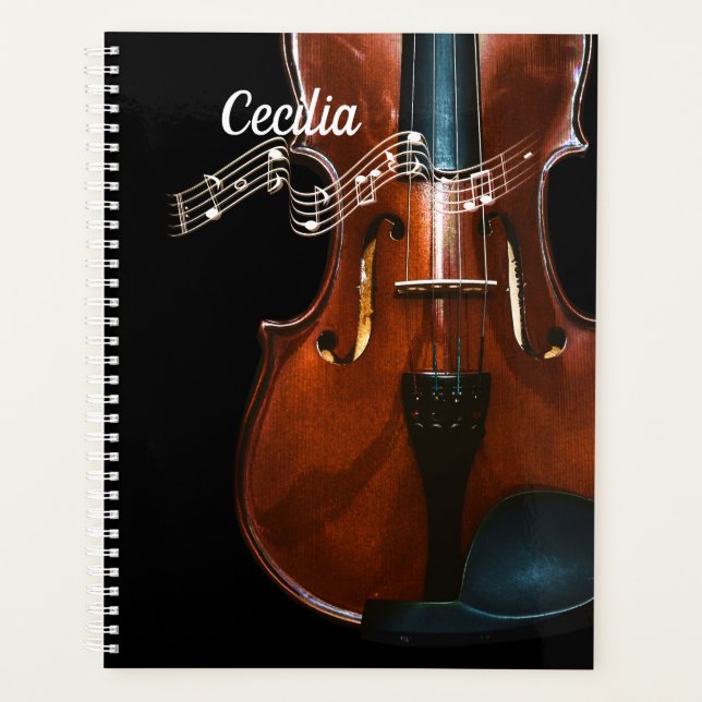 Violin Music Personalised Planner (Front)