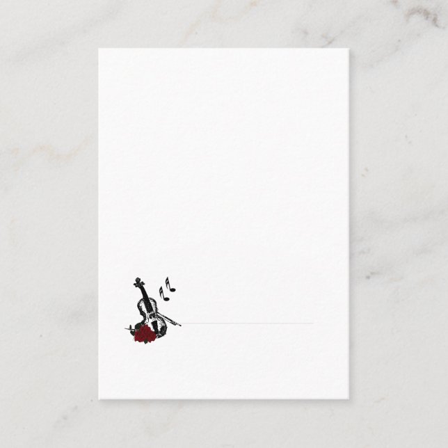 Violin Music Place Card (Front)