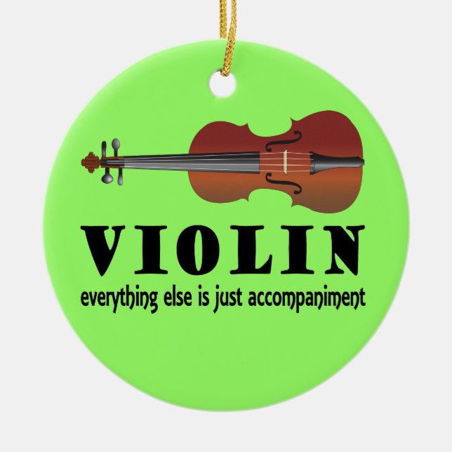 Violin Music Quote Ornament Gift (Front)
