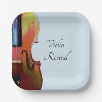 Violin Music Recital Elegant Blue
