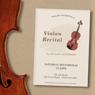 Violin Music Recital Invitation