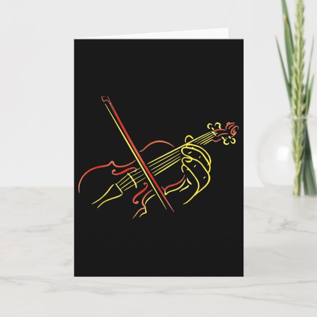 Violin Music Teacher String Orchestra Instructor N Card (Front)