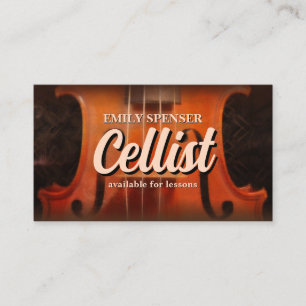 Violin Music Tutor Classy Business Card