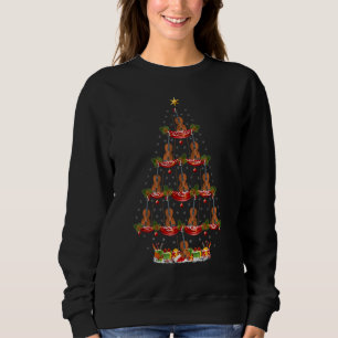 Violin Music  Xmas Holiday Santa Violin Christmas  Sweatshirt
