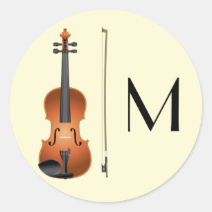 Violin Musician Teacher String Orchestra Classic Round Sticker
