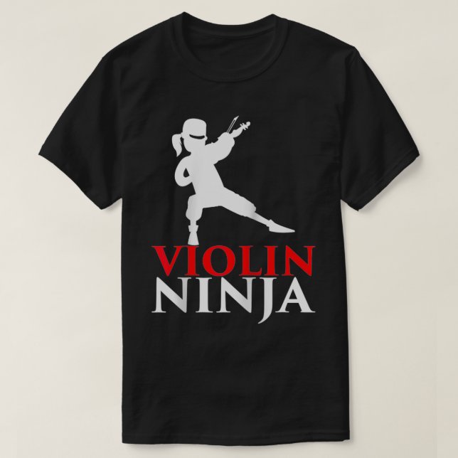Violin Ninja Violinist Player Music Lover Gift  T-Shirt (Design Front)