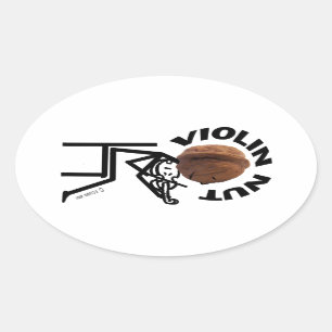 Violin Nut Oval Sticker