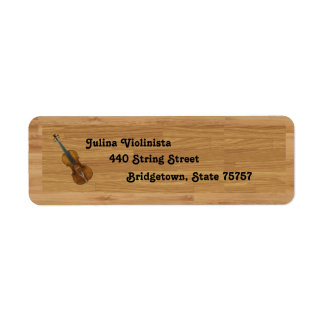 Violin on Woodgrain Background