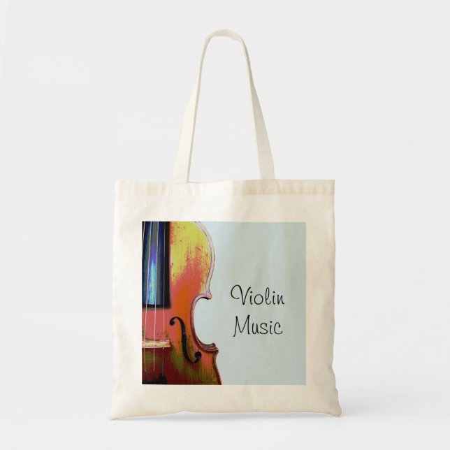 Violin Orchestra Music Tote Bag (Front)