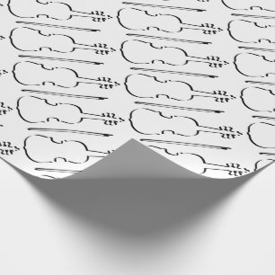 Violin Outline Wrapping Paper
