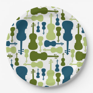 Violin Pattern Paper Plate