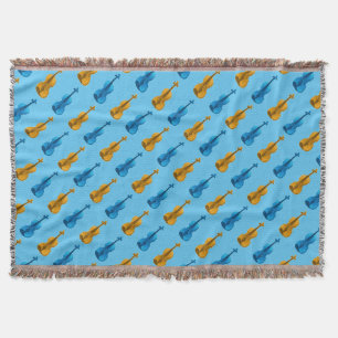 Violin Pattern Throw Blanket