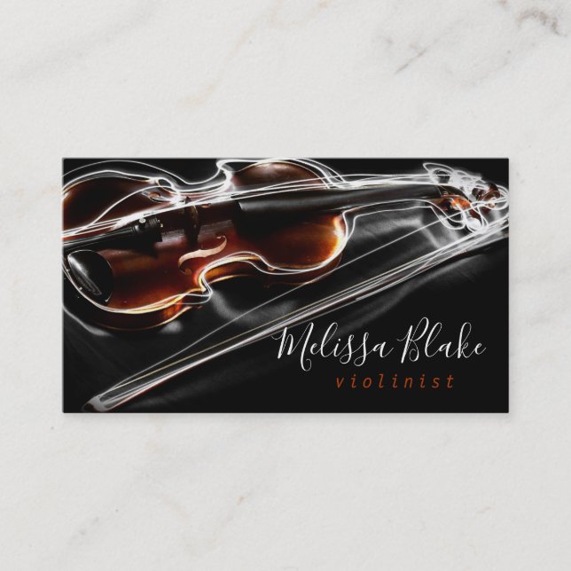 • violin photo business card (Front)