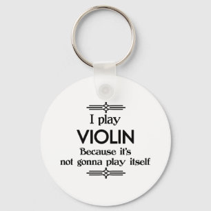Violin - Play Itself Funny Deco Music Key Ring