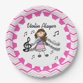 Violin Player Paper Plates