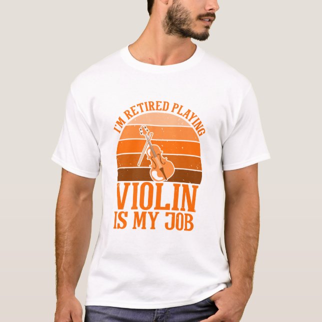 violin player pensioner T-Shirt (Front)